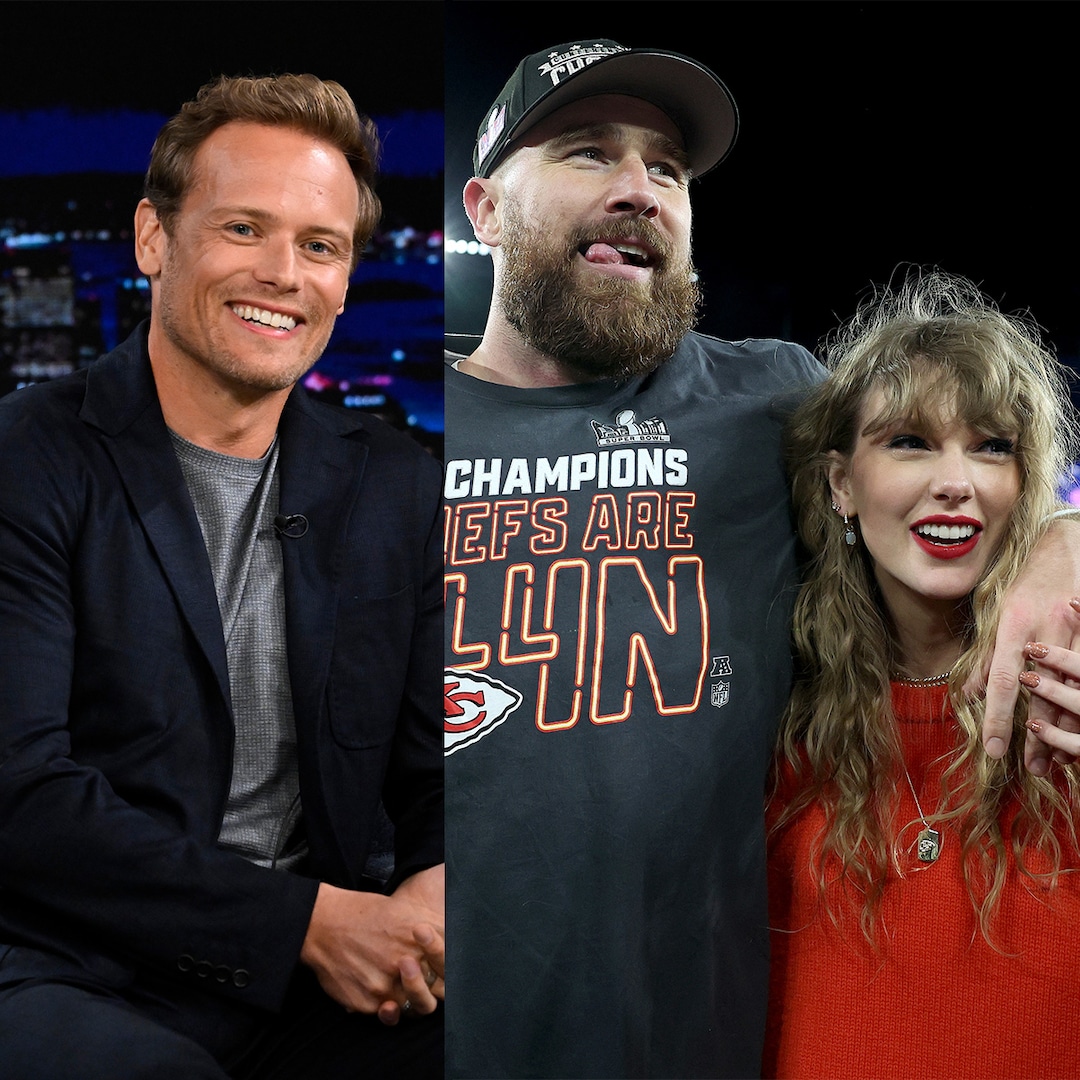Sam Heughan Teases Plan to Steal Taylor Swift From Travis Kelce Sam Heughan Teases Plan to Steal Taylor Swift From Travis Kelce